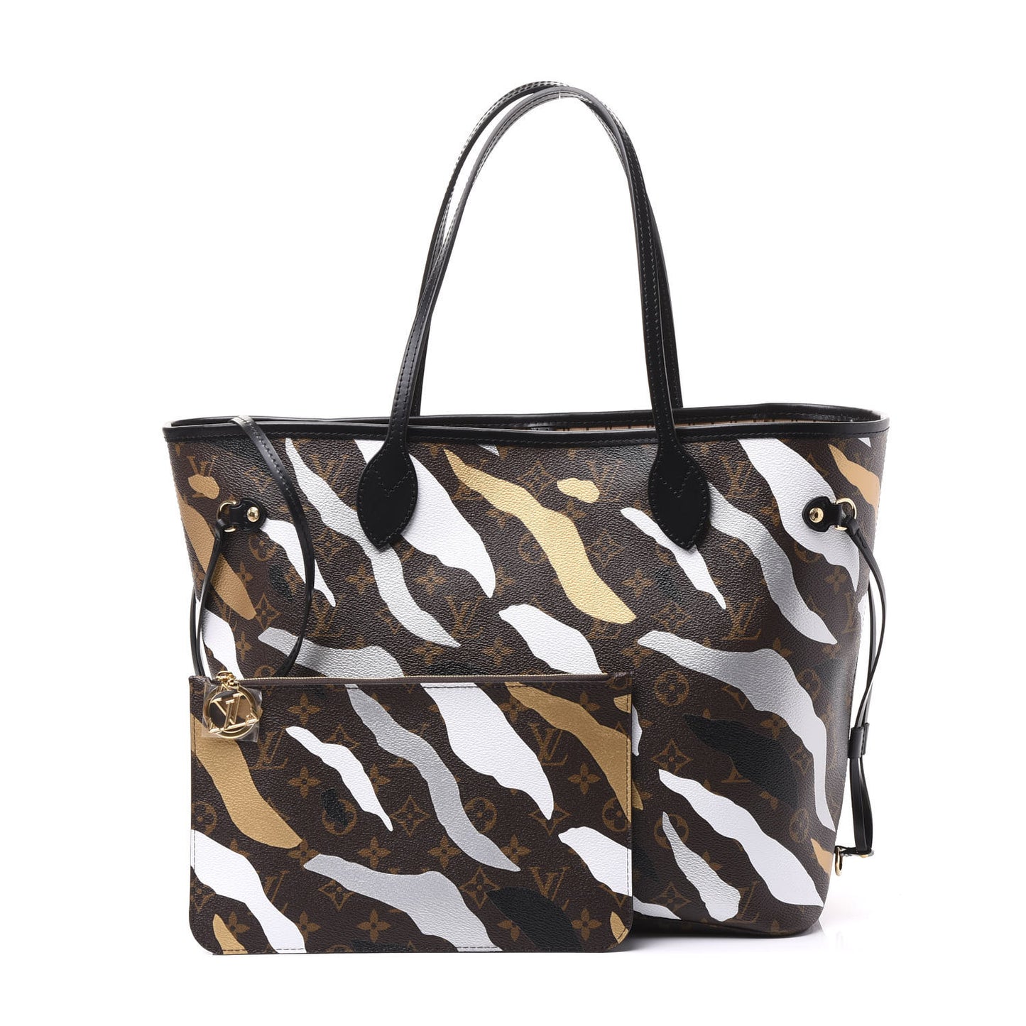 X LOL Monogram Neverfull MM Gold Silver