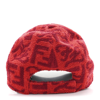 Fendi Terry Cloth FF  Baseball Hat 58 Red 5 of 9