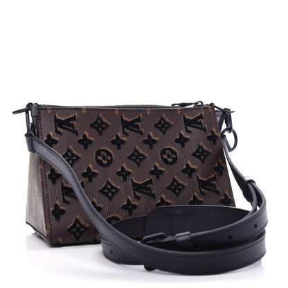 Louis Vuitton Monogram Tuffetage Triangle Messenger Black 3 of 12