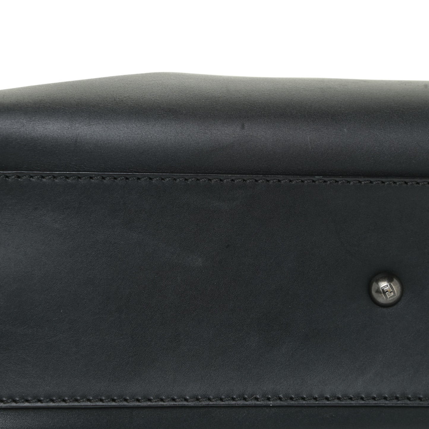 Vitello Suede Medium Peekaboo Iconic Satchel Black