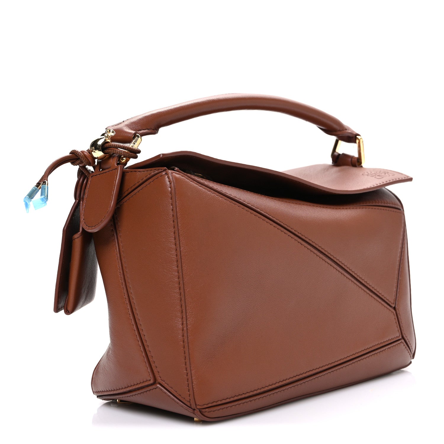Loewe Nappa Lambskin Small Featherlight Puzzle Bag Pecan 1833789
