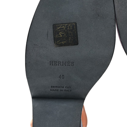 Hermes Suede Goatskin Early Wedge Sandals 40 Multicolor Black 6 of 7