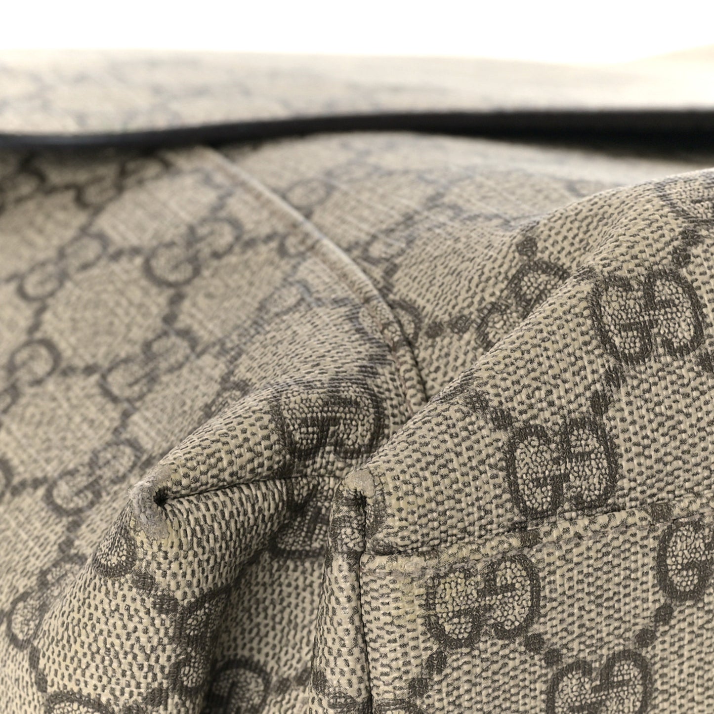 GG Plus Monogram Messenger Diaper Bag Dark Brown