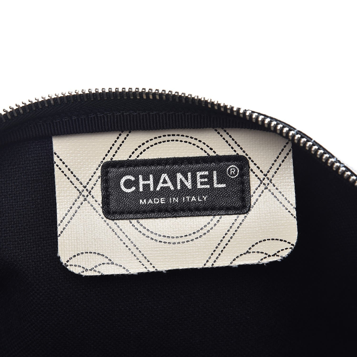 Chanel Coated Canvas Camellia Printed Calfskin Bowling Bag Black Beige 7 of 8
