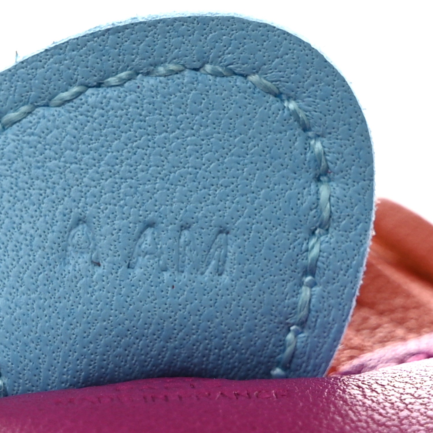 Hermes Milo Lambskin Grigri Rodeo Horse Bag Charm PM Rose Pourpre Cornaline Celeste 3 of 4