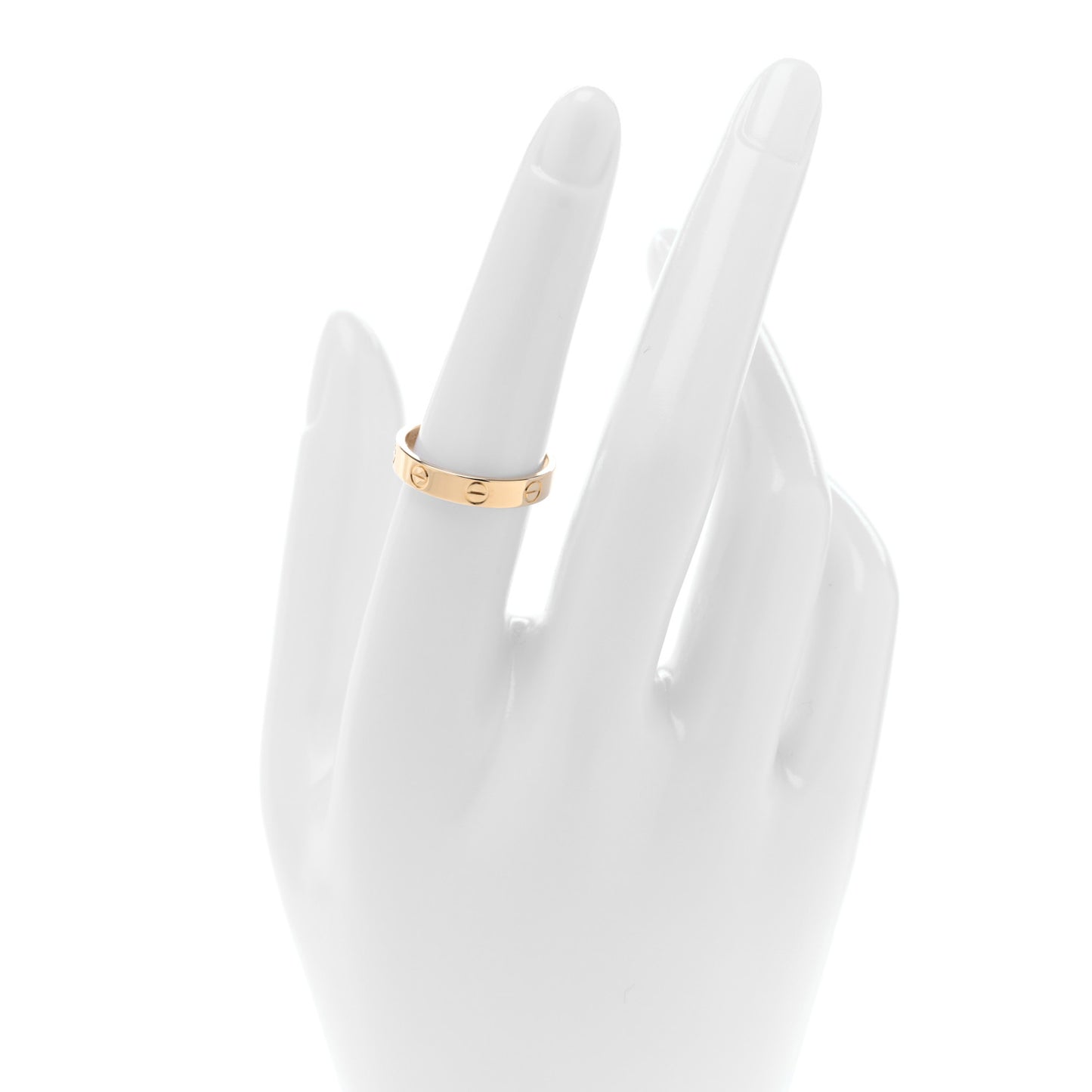 18K Yellow Gold 3.5mm LOVE Wedding Band Ring 54 6.75