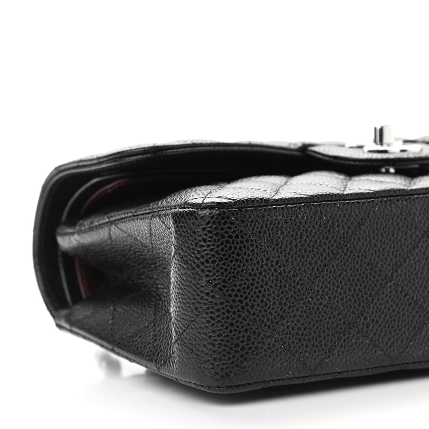 Caviar Quilted Small Double Flap Black