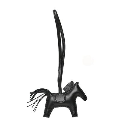 Hermes Milo Lambskin Grigri Rodeo Horse Bag Charm PM So Black 1 of 3