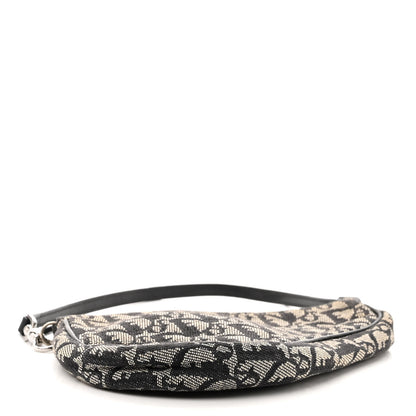 Christian Dior Monogram Mini Saddle Pochette Navy 4 of 12