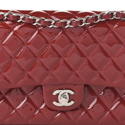 Chanel Patent Calfskin Quilted Medium Double Flap Red 10 of 10