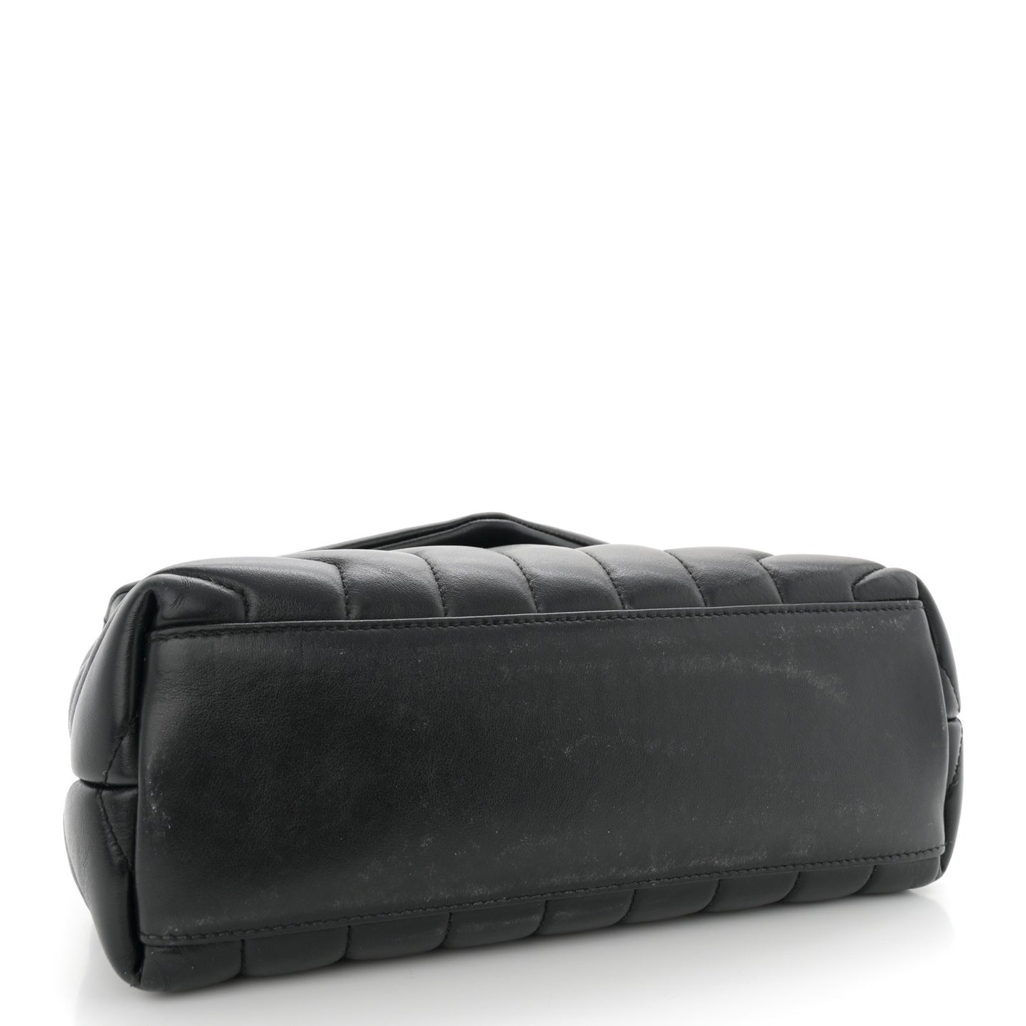 Calfskin Y Quilted Monogram Small Loulou Chain Satchel Black