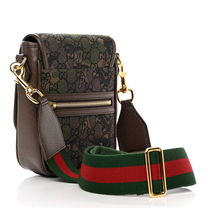 Gucci X PALACE GG P Canvas Monogram Web Camouflage Flap Messenger Brown 3 of 11