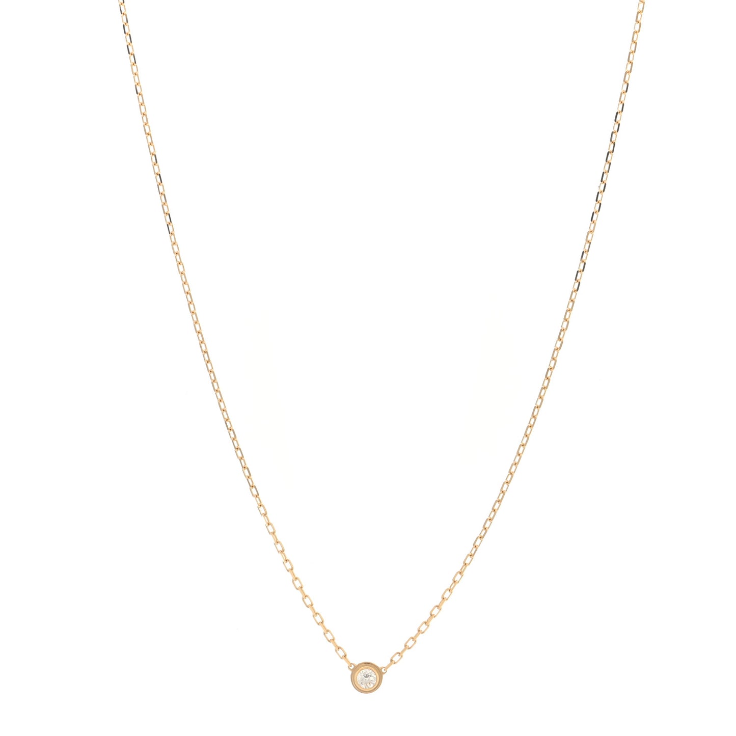 18K Yellow Gold Diamond SM D'Amour Pendant Necklace