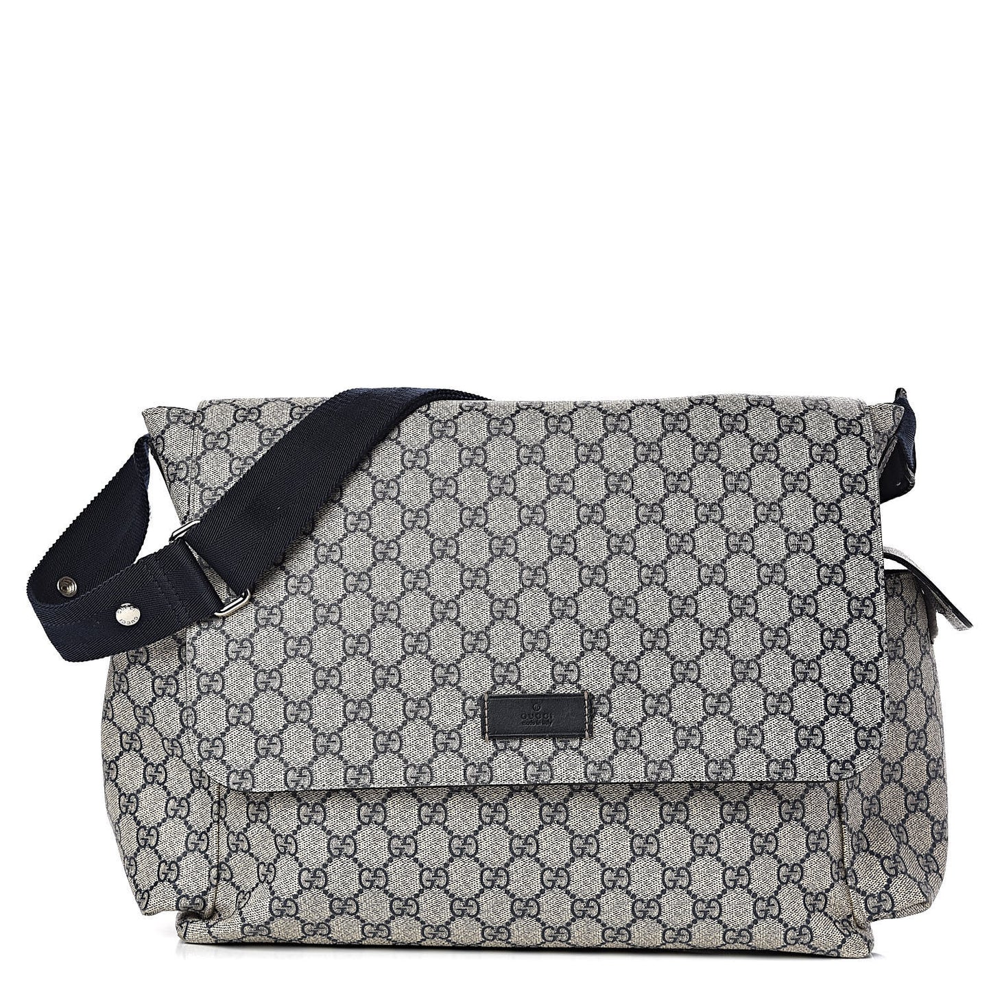 GG Plus Monogram Messenger Diaper Bag Navy