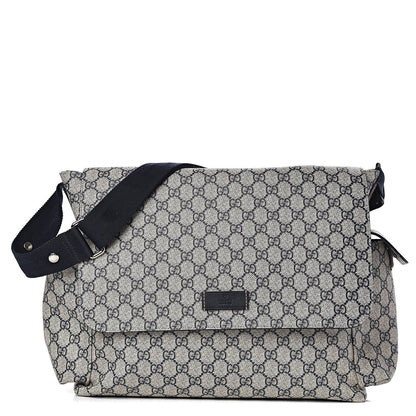 Gucci GG Plus Monogram Messenger Diaper Bag Navy 1 of 16