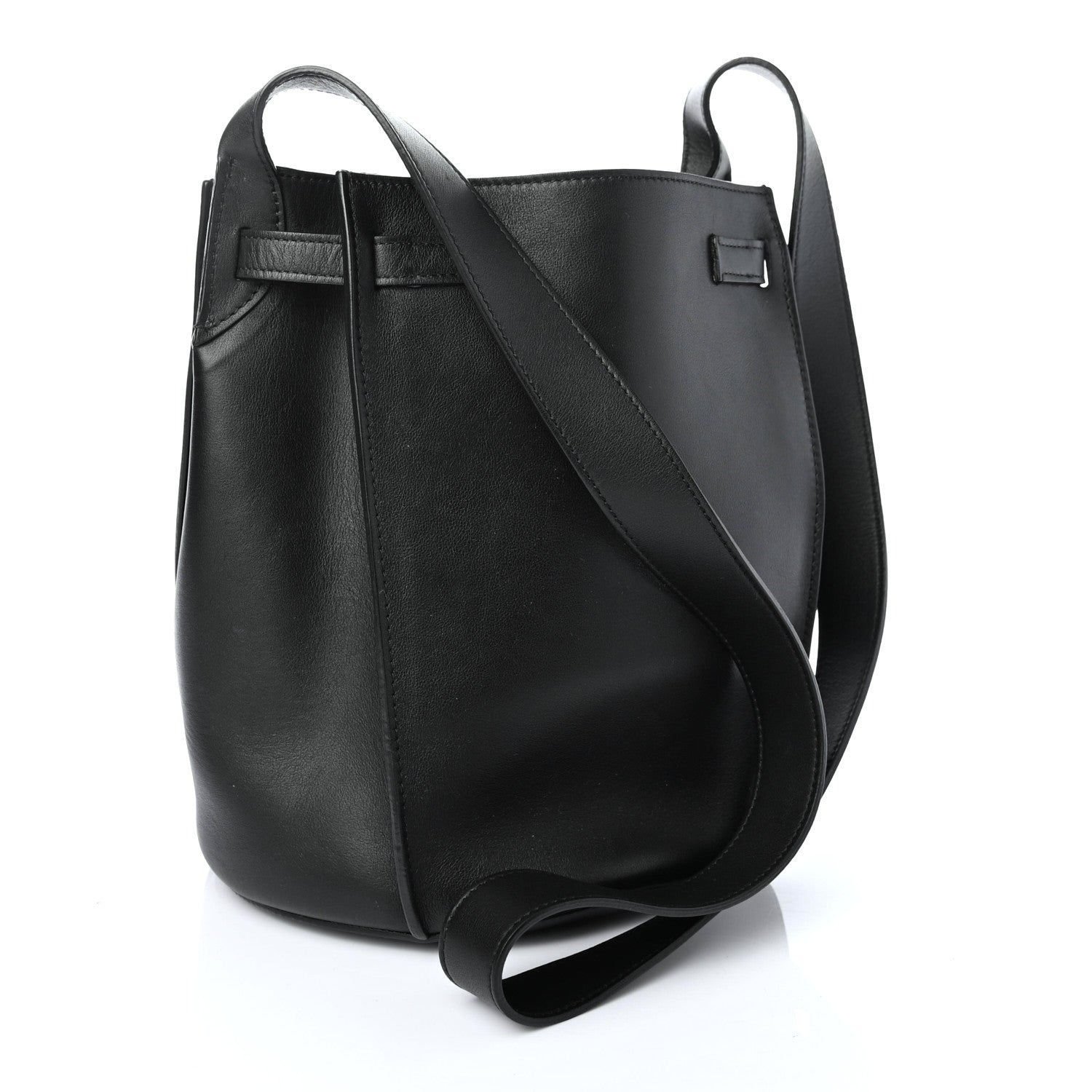 Celine Smooth Calfskin Long Strap Big Bucket Bag Black 2 of 4