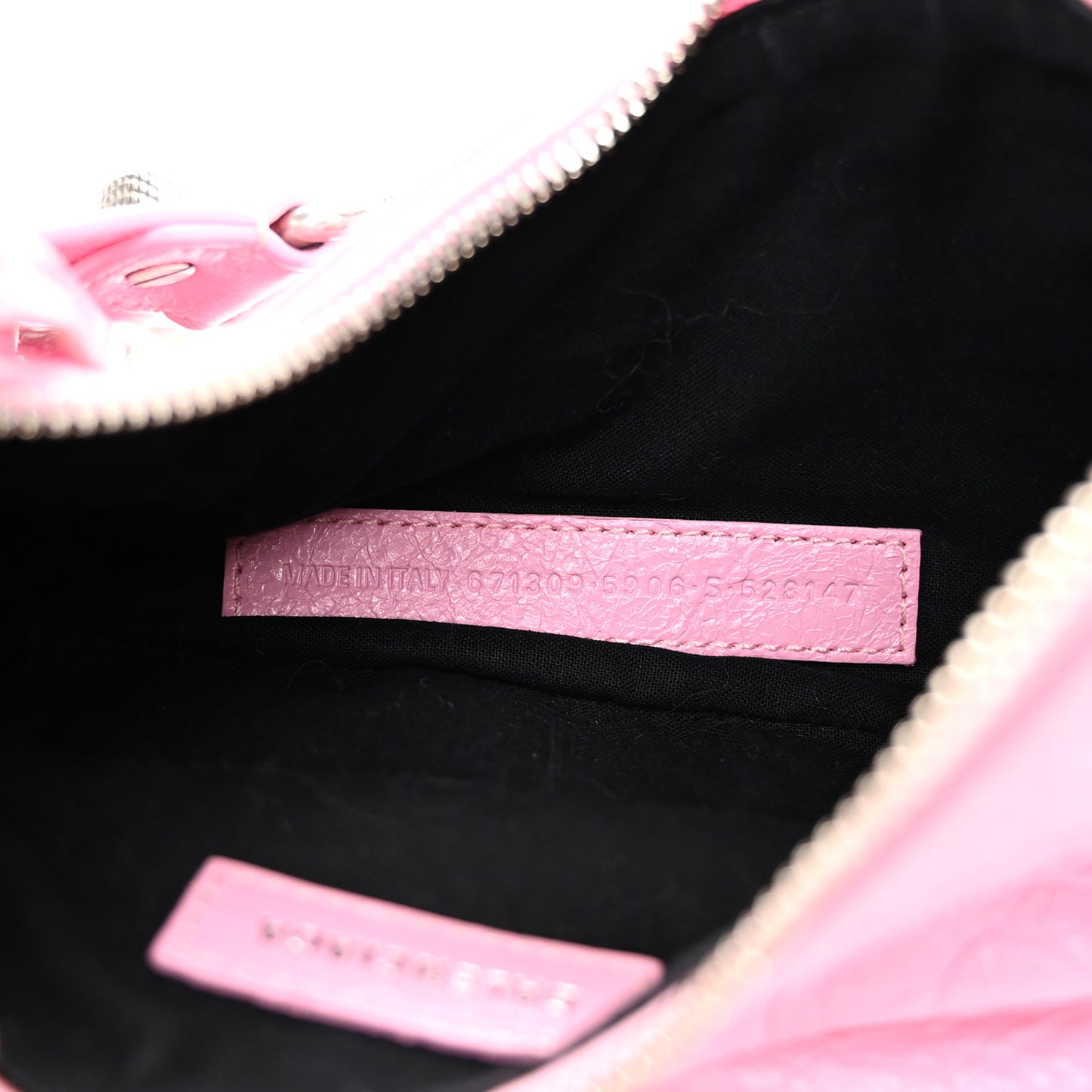 Agneau Arena Le Cagole Shoulder Bag XS Candy Pink