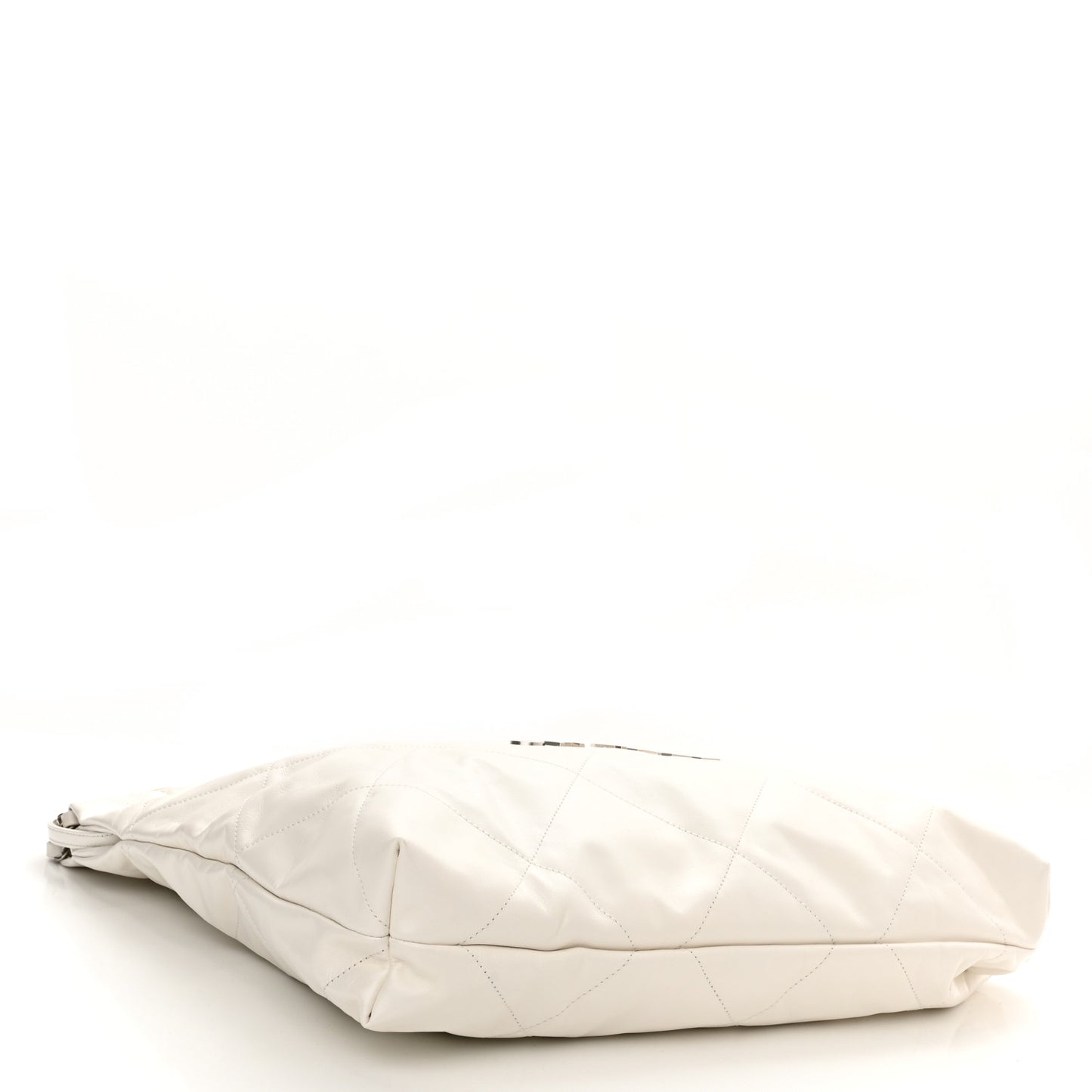 Shiny Calfskin Quilted Chanel 22 White