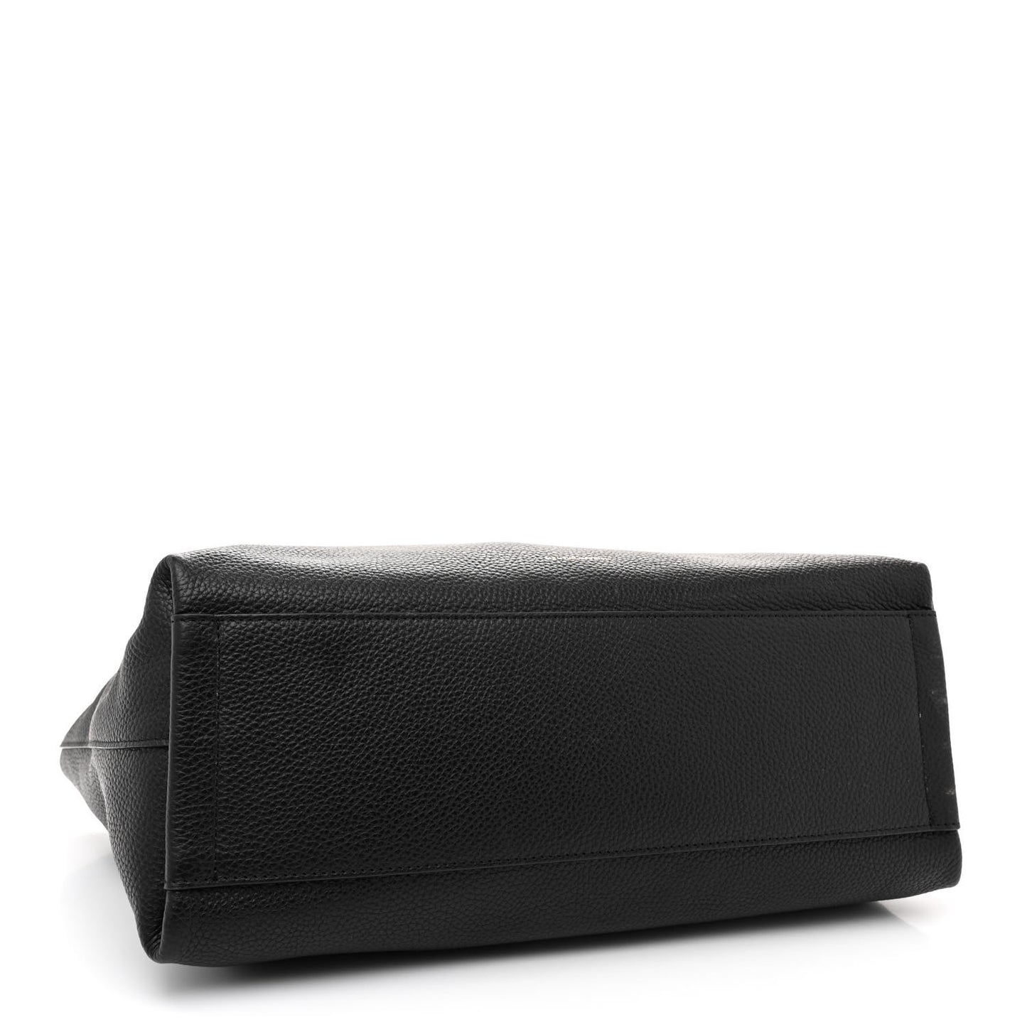 Pebbled Calfskin Everyday Zip Tote Black
