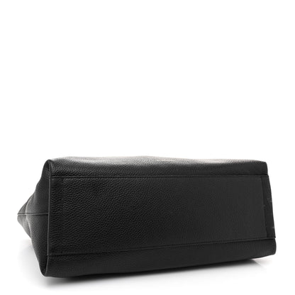 Mansur Gavriel Pebbled Calfskin Everyday Zip Tote Black 4 of 10