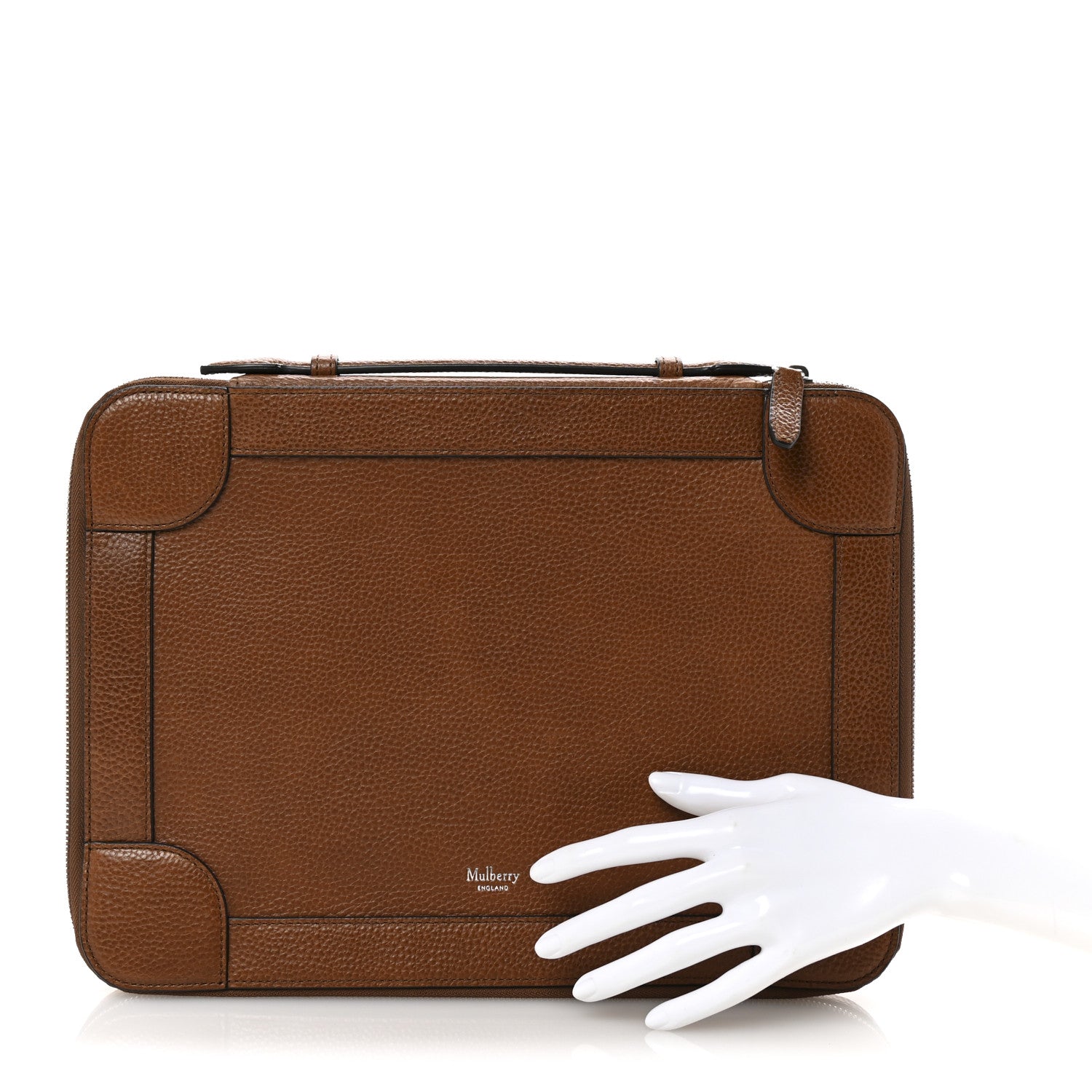 Mulberry Calfskin Belgrave Document Portfolio Oak 4 of 12