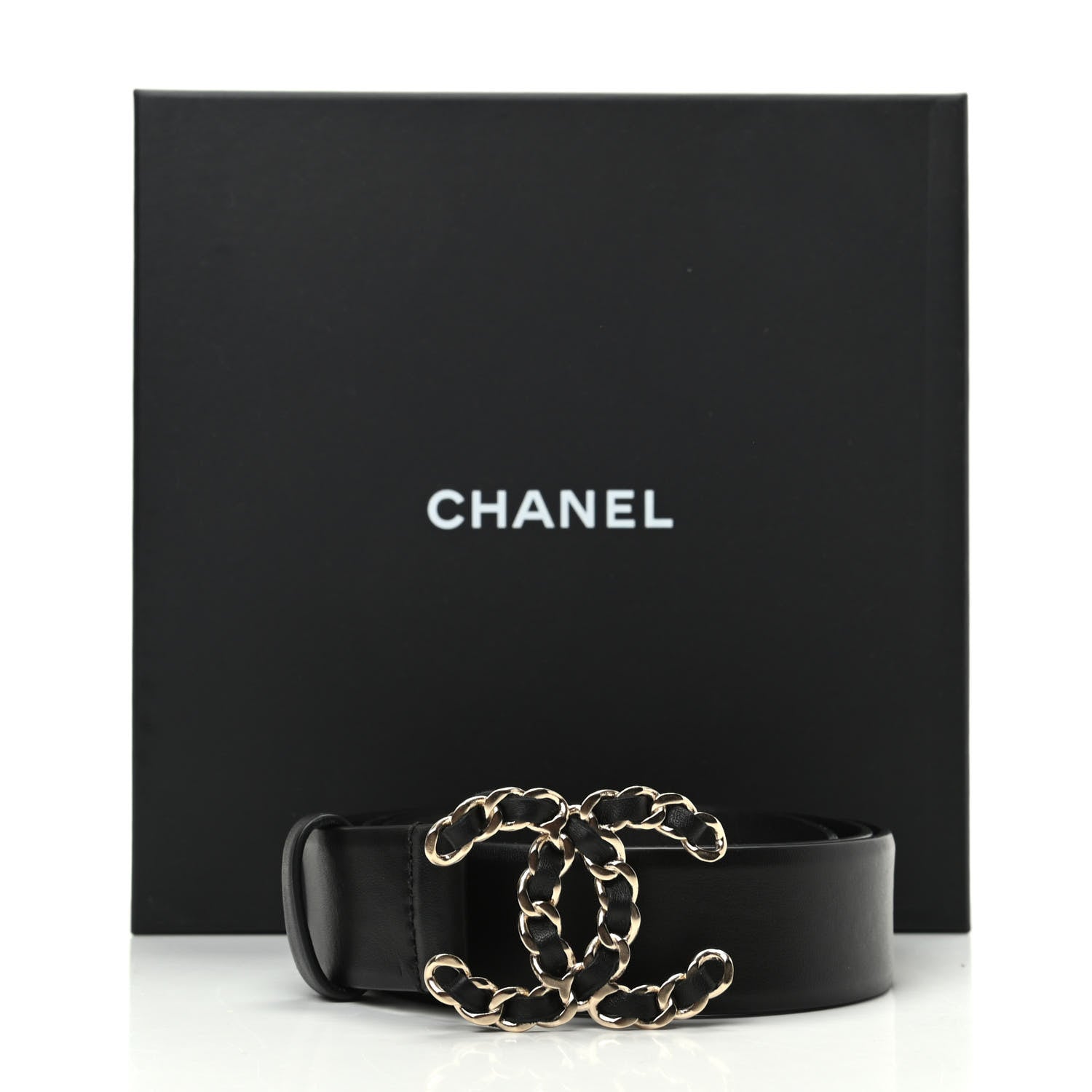 Chanel Lambskin CC Chain Belt 80 32 Black 7 of 7
