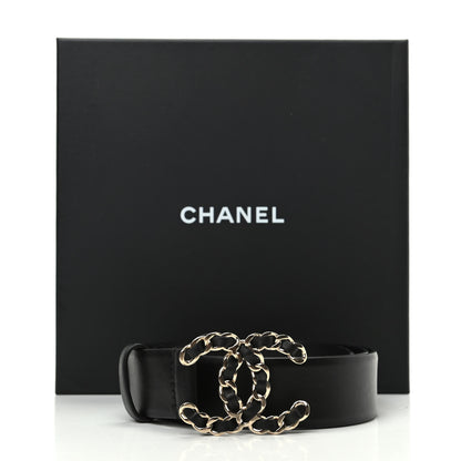 Chanel Lambskin CC Chain Belt 80 32 Black 7 of 7