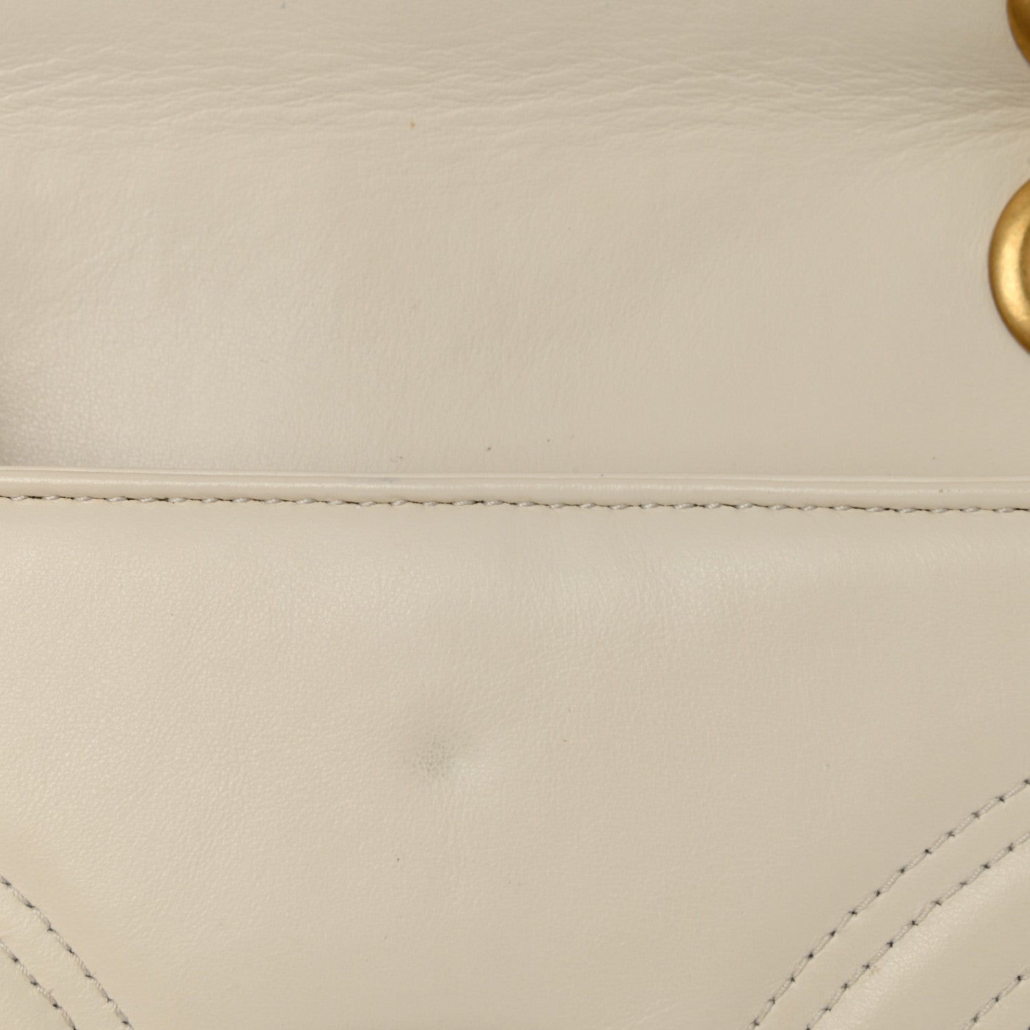 Gucci Calfskin Matelasse Mini GG Marmont Shoulder Bag White 11 of 13