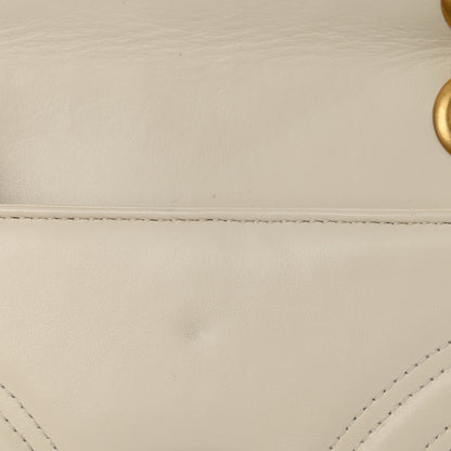 Gucci Calfskin Matelasse Mini GG Marmont Shoulder Bag White 11 of 13