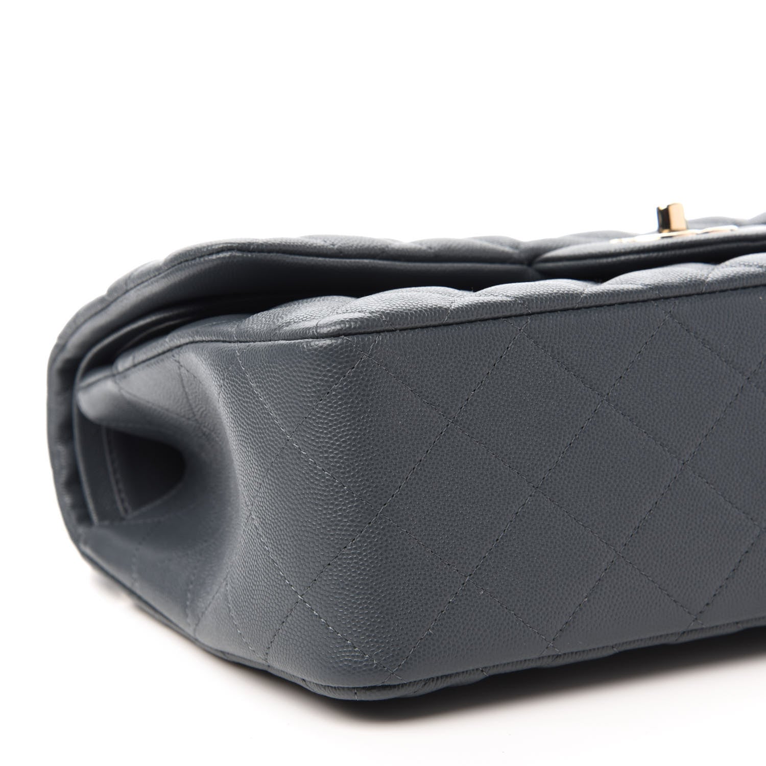 Chanel Caviar Quilted Jumbo Double Flap Dark Grey 6 of 11