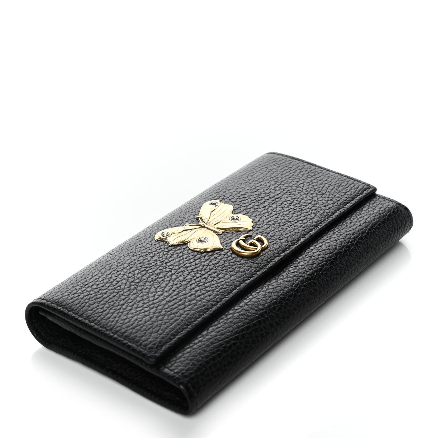 Calfskin Garden Continental Wallet Black