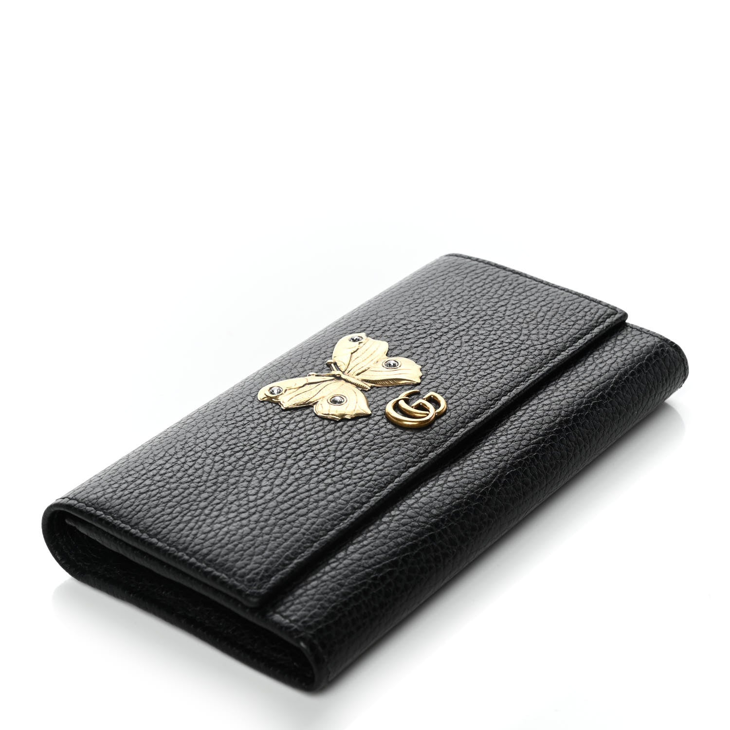Gucci Calfskin Garden Continental Wallet Black 4 of 10