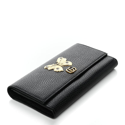 Gucci Calfskin Garden Continental Wallet Black 4 of 10