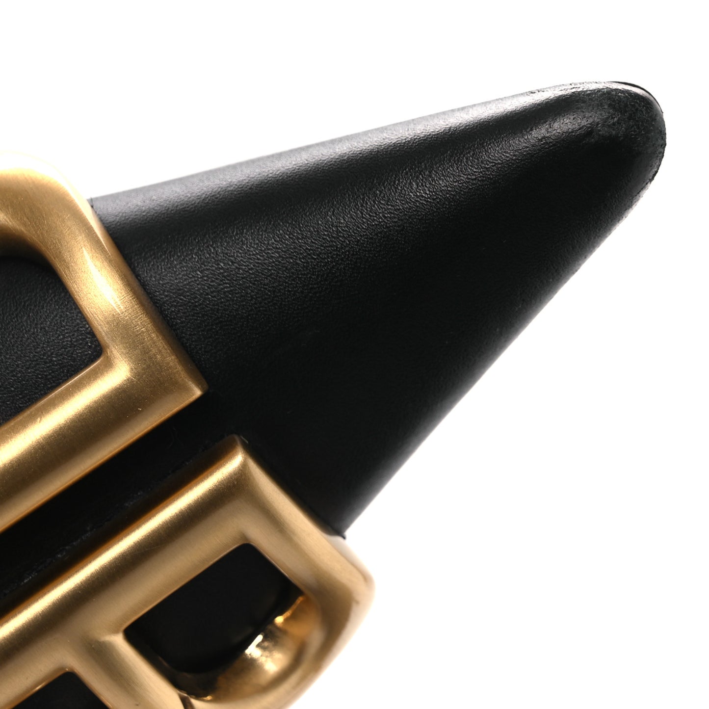 Shiny Calfskin BB Knife Booties 38 Black Gold