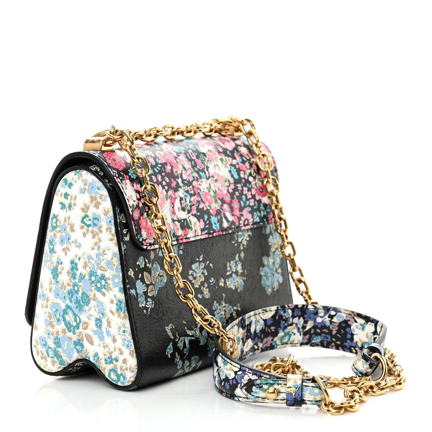 Louis Vuitton Printed Calfskin Flower Twist Shoulder Bag PM 3 of 9