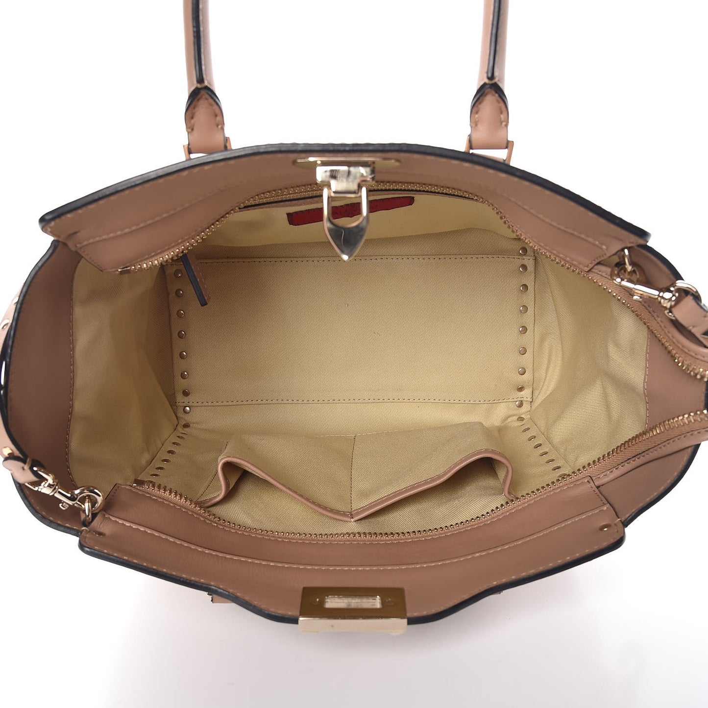Vitello Rockstud Double Handle Tote Alpaca