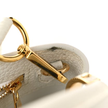 Louis Vuitton Taurillon Capucines BB Snow 10 of 10