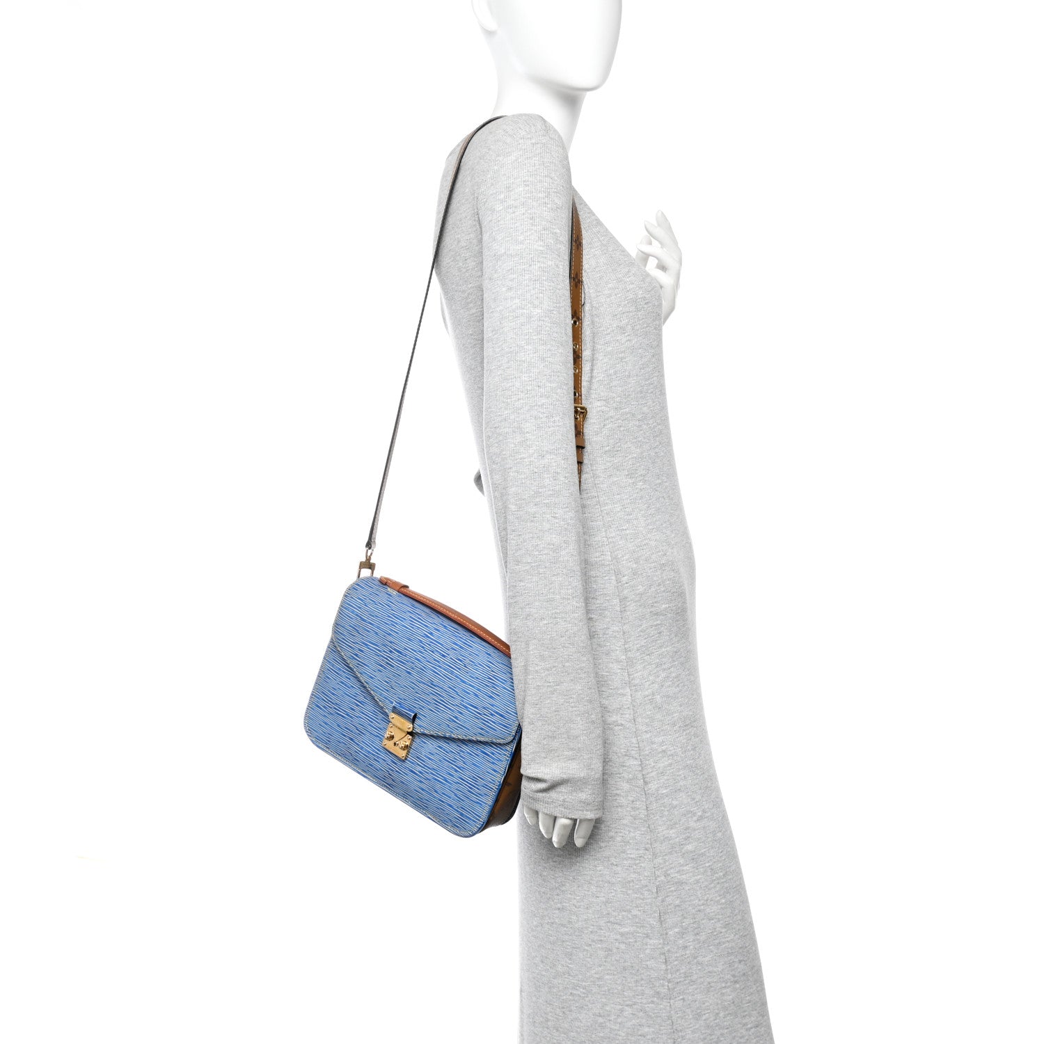 Louis Vuitton Epi Reverse Monogram Pochette Metis Denim Light 2 of 10