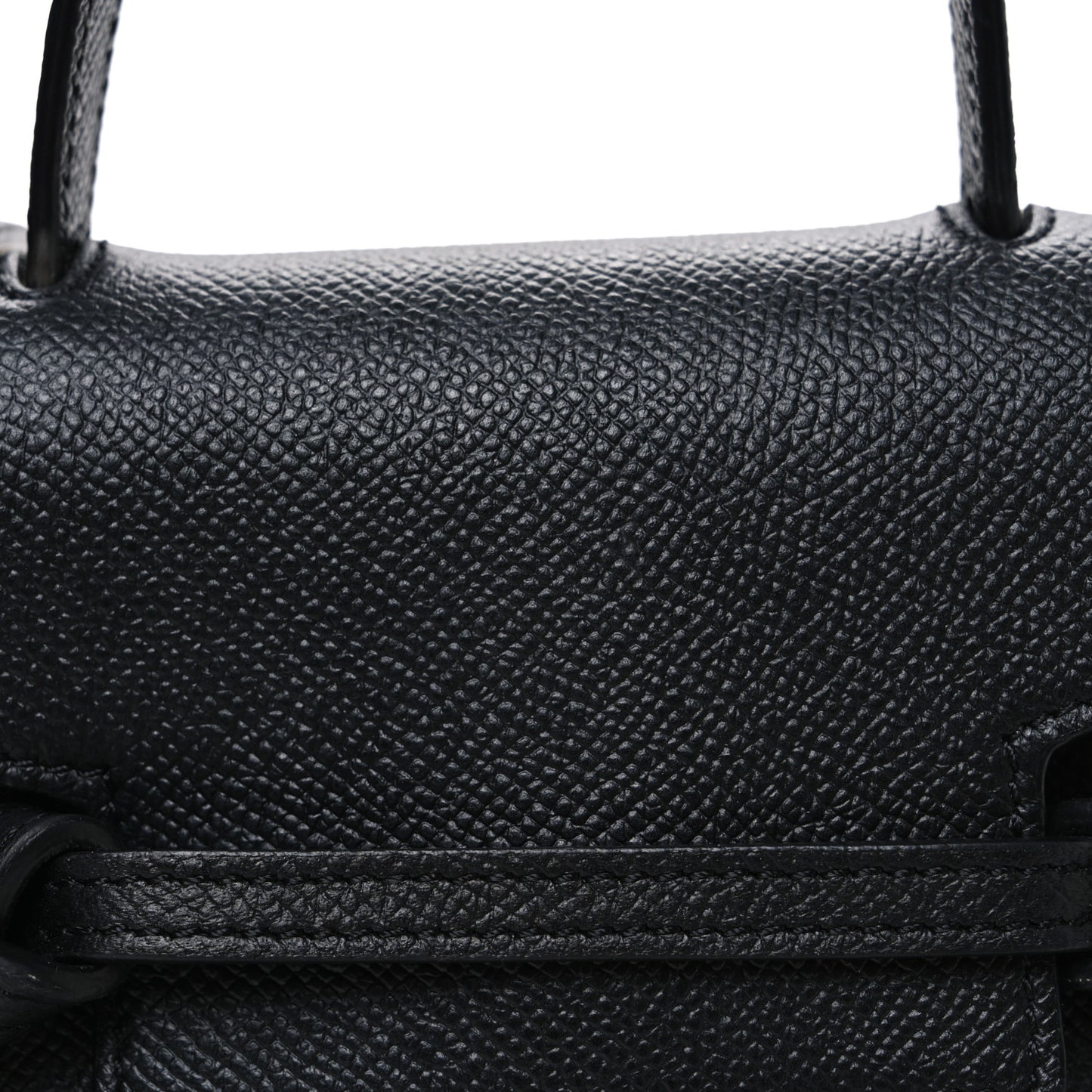 Grained Calfskin Nano Belt Bag Black