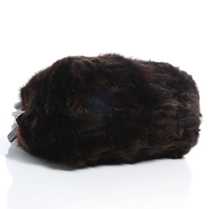 Fendi Mink Fur Calfskin Romano Selleria Adele 1328 Bag Brown 4 of 7