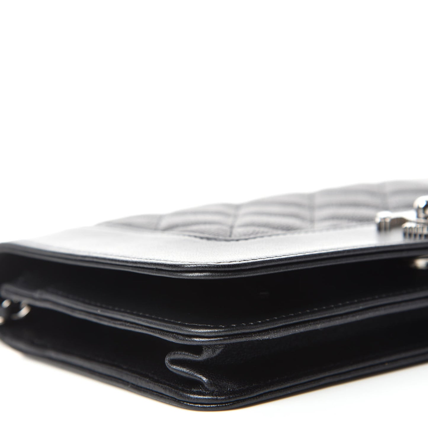 Caviar Quilted Vintage Mademoiselle Wallet On Chain WOC Black