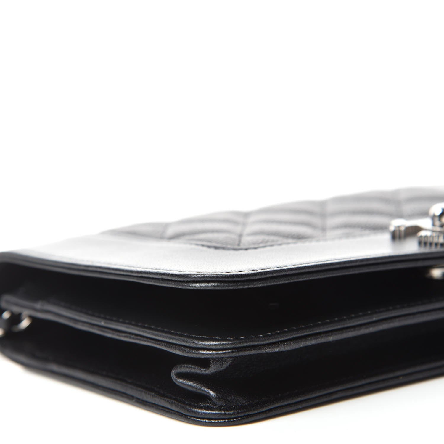 Chanel Caviar Quilted Vintage Mademoiselle Wallet On Chain WOC Black 6 of 13