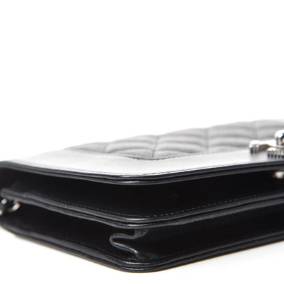 Chanel Caviar Quilted Vintage Mademoiselle Wallet On Chain WOC Black 6 of 13