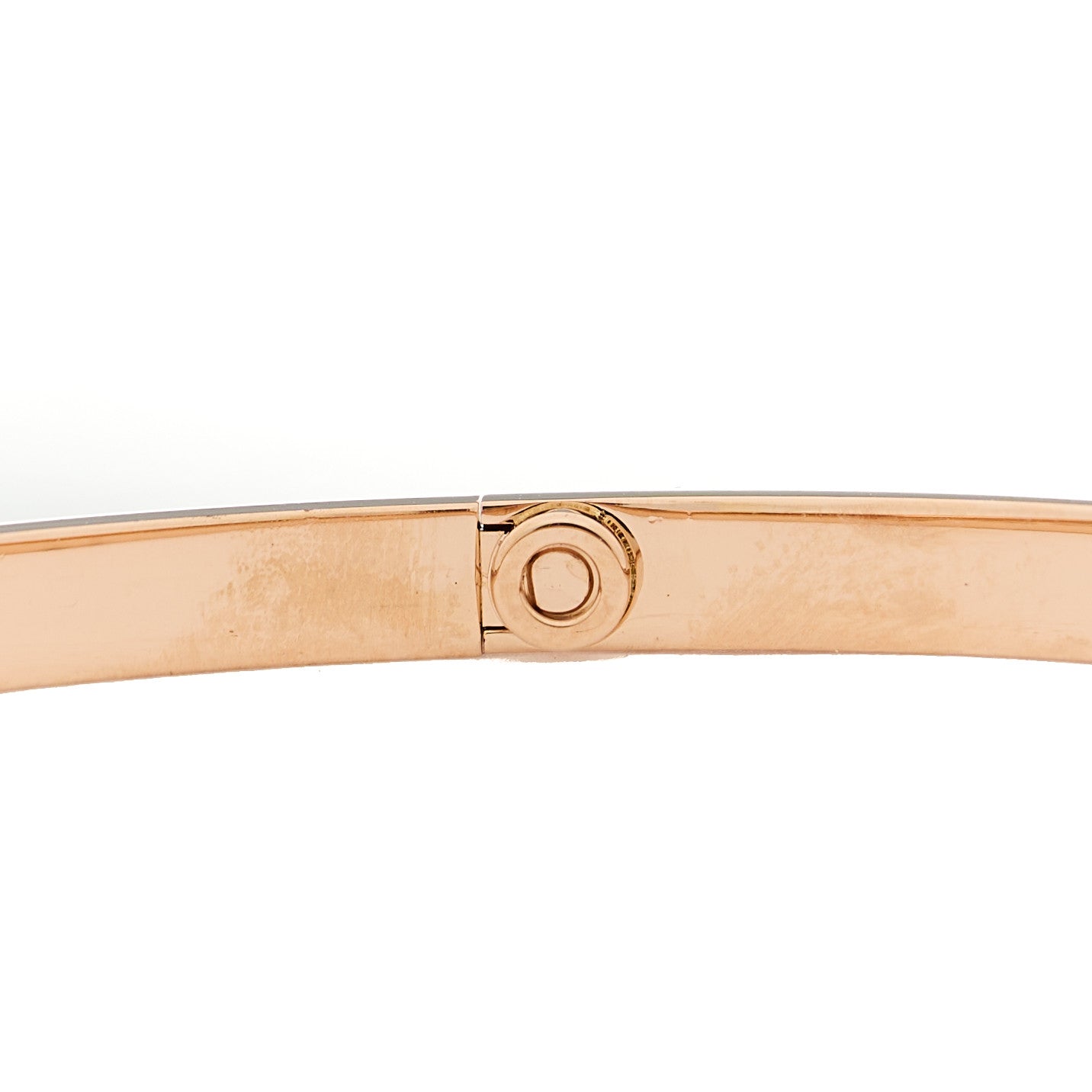 18K Pink Gold Diamond Small LOVE Paved Bracelet 17