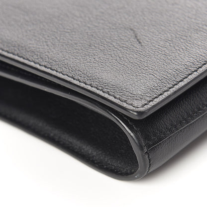 Saint Laurent Calfskin Monogram Large Belle De Jour Clutch Black 16 of 21