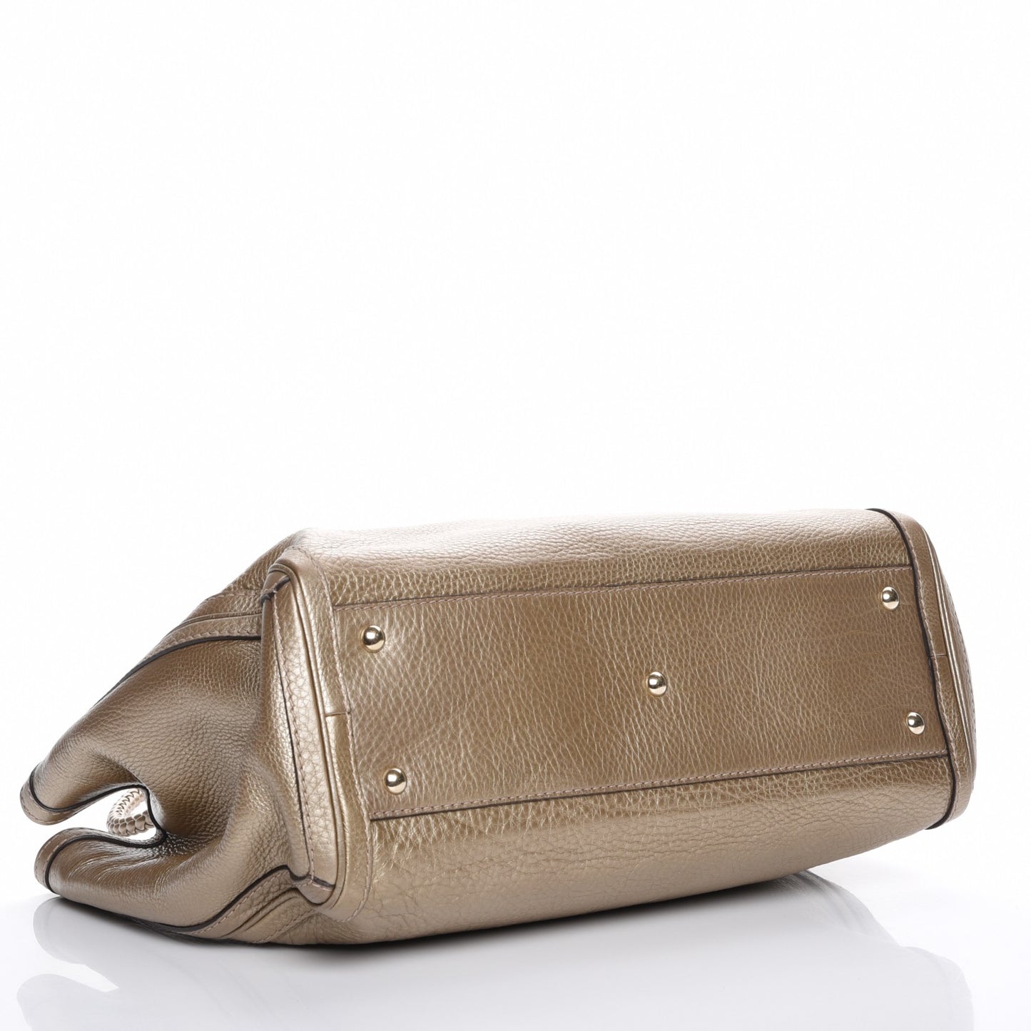 Metallic Pebbled Calfskin Medium Bella Tote Gold