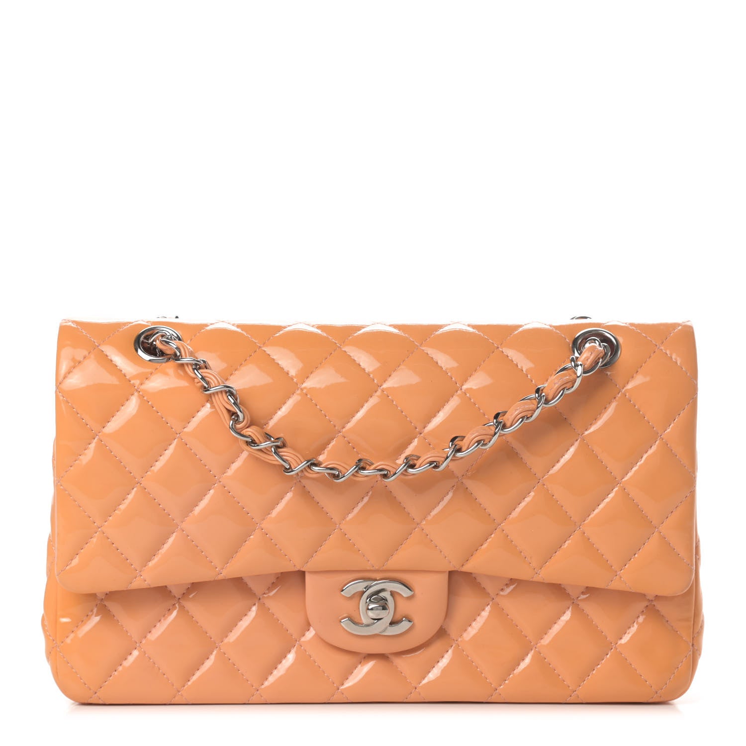 Chanel Patent Quilted Medium Double Flap Pink 1 of 13