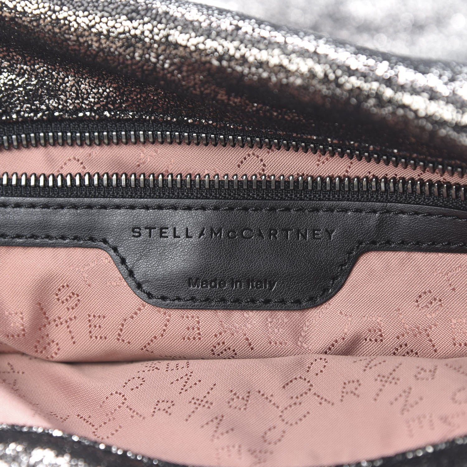 Stella McCartney Chamois Shiny Dotted Falabella Fold Over Tote Ruthenium 6 of 10