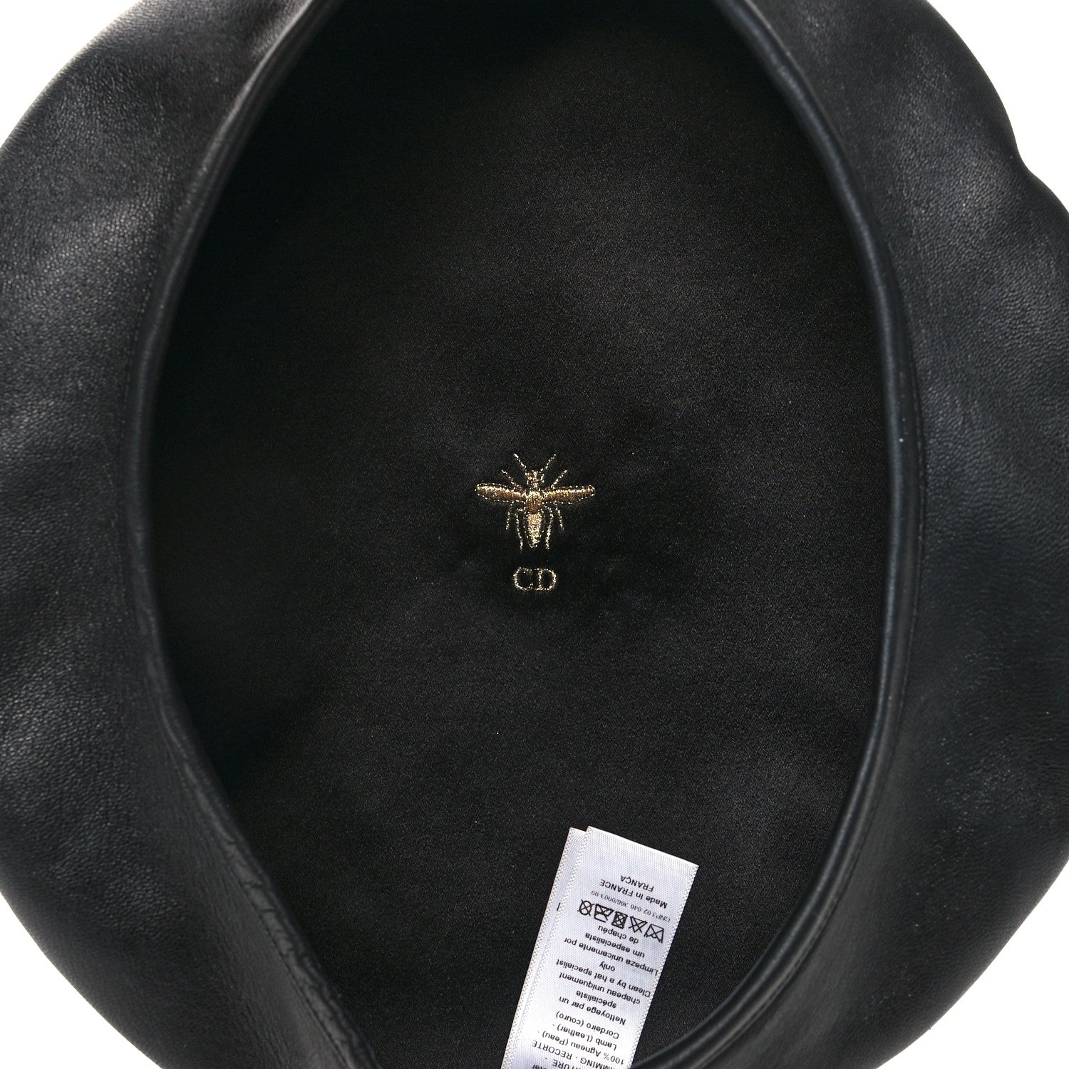 Christian Dior Lambskin D-Dream Beret 58 Black 7 of 8