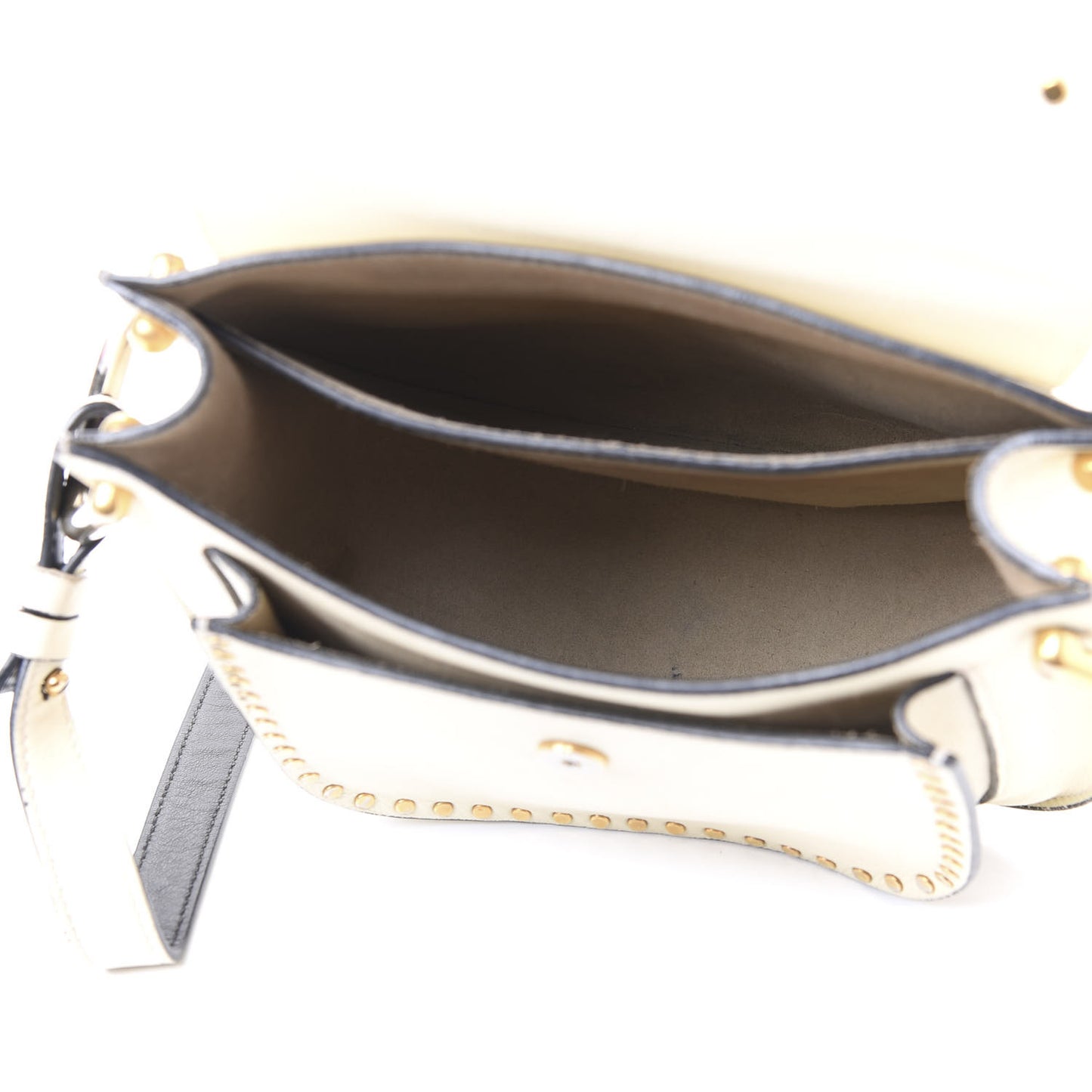 Calfskin Small Hudson Shoulder Bag Lace White